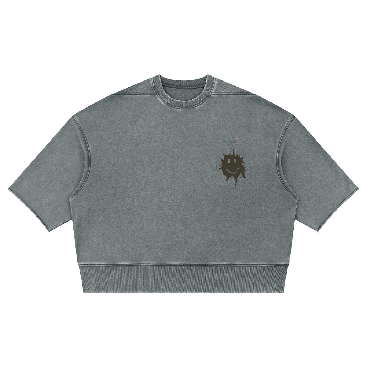 Unisex Mineral Wash Boxy Raw Edge T-Shirt