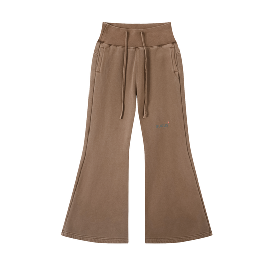 Vintage Washed Flared Fleece Pants