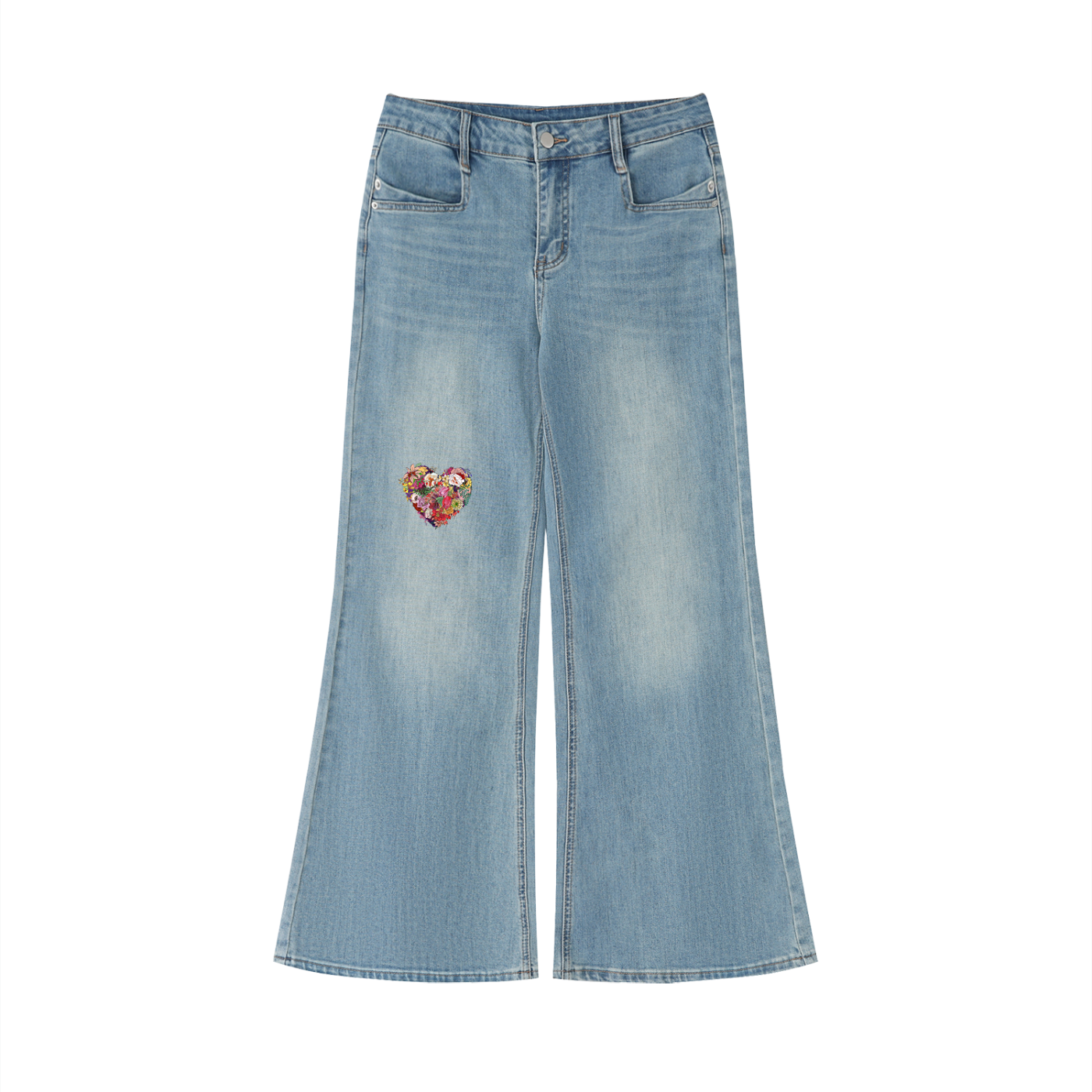 Women's Vintage Wash Flared Leg Jeans