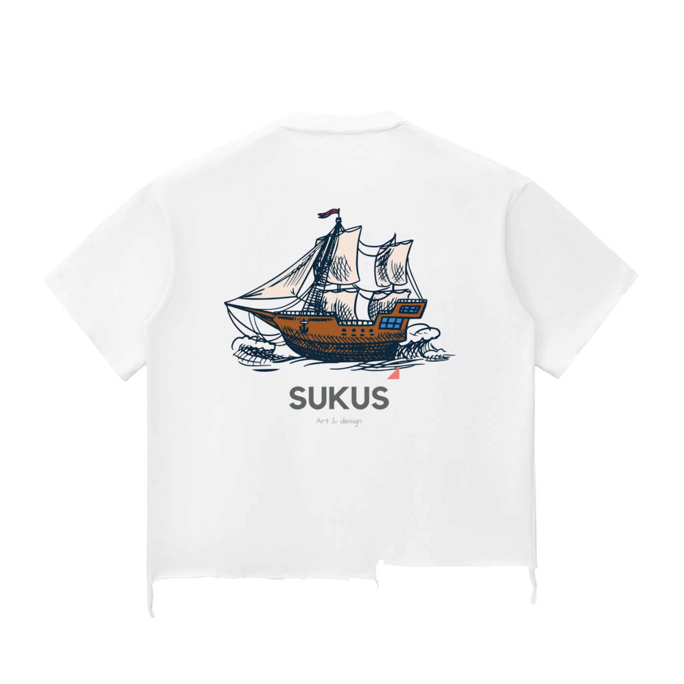 Snow Wash Raw-Hem Boxy T-shirt