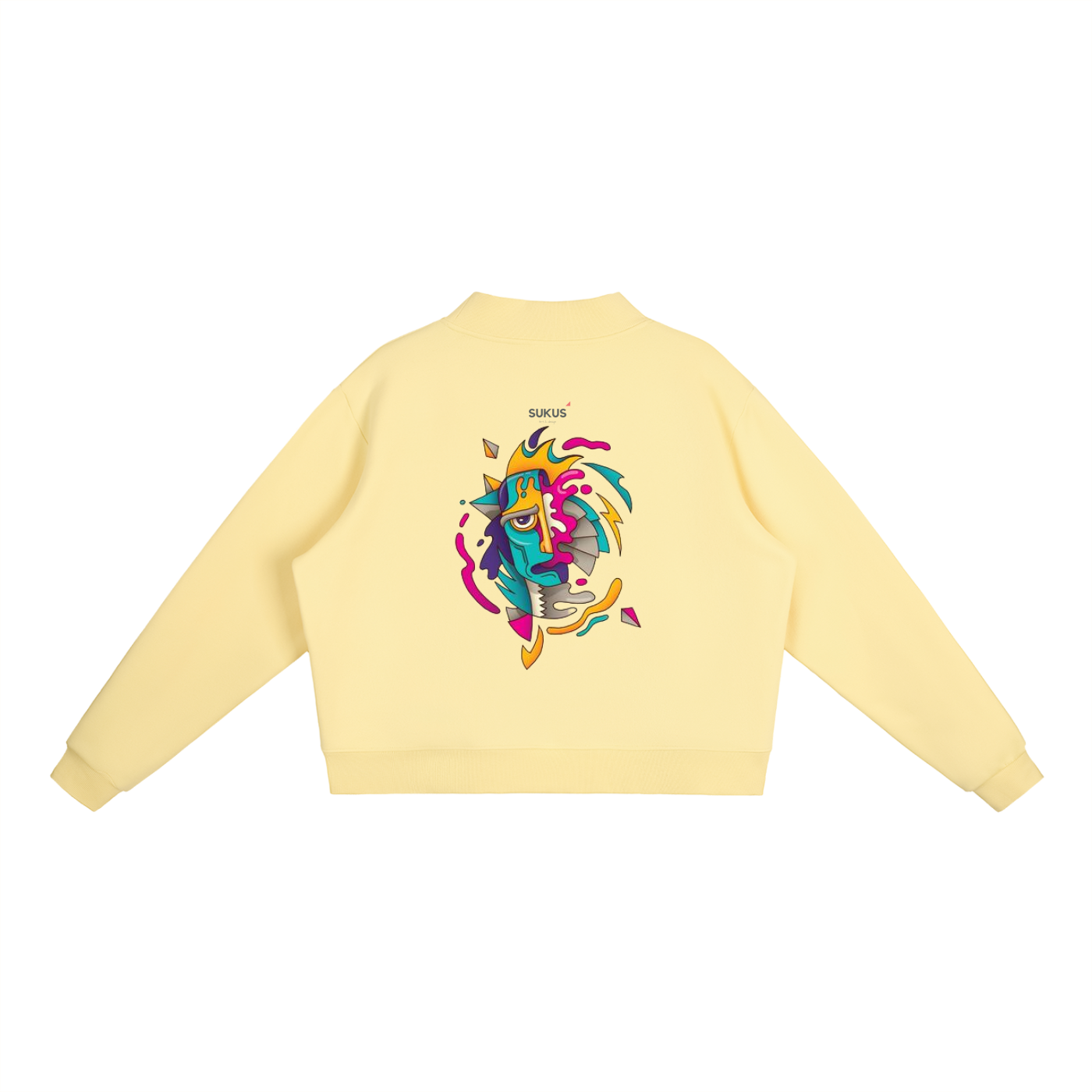 Essential Fleece Mock-Neck Crew Sweatshirt