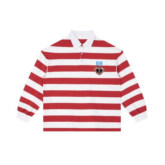 Color Block Stripe Polo Shirt